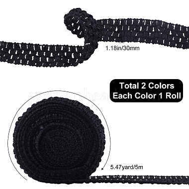 10m 2 Colors Elastic Polyester Baby Headbands(OHAR-GF0001-05)-2