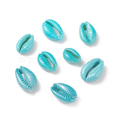 Dark Turquoise Shell Cowrie Shell Beads
