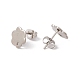 201 Stainless Steel Stud Earring Findings with Hole(EJEW-A071-10A-P)-2