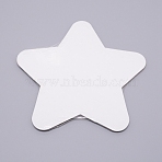 Painting Canvas Panels, with Coated Paper on the Back, Blank Drawing Boards, for Oil & Acrylic Painting, Star, White, 152x148x3mm(DIY-WH0177-70A)