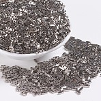 MIYUKI Quarter TILA Beads, Japanese Seed Beads, 2-Hole, (QTL190) Nickel Plated, 5x1.2x1.9mm, Hole: 0.8mm, about 24000pcs/500g(SEED-MY05-QTL190)