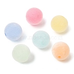 Flocking Opaque Acrylic Beads, Round, Mixed Color, 15.5x15mm, Hole: 2.5mm(AC-CBA47F0-03)