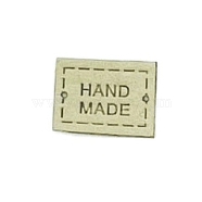 Microfiber Label Tags, Clothing Handmade Labels, for DIY Jeans, Bags, Shoes, Hat Accessories, Rectangle, Dark Khaki, 20x15mm(PATC-PW0001-003E)