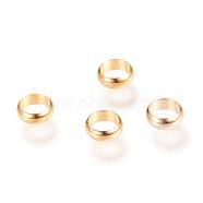 Brass Spacer Beads, Ring, Golden, 6.5x2.5mm, Hole: 5mm(KK-S306)