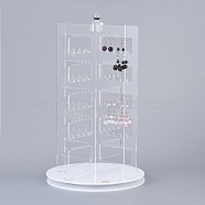 360°Rotating Organic Glass Earring Display Stand, 5 Tier Jewelry Display Tower, Clear, 34x20cm(EDIS-E025-08)