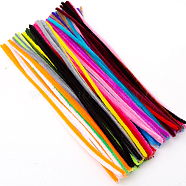 DIY Plush Sticks, Chenille Stems, Pipe Cleaners, Kid Craft Material, Mixed Color, 300mm, 100pcs/bag(KICR-PW0002-01A)