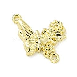 Alloy Connector Charms, Golden, Butterfly, 14.5x18.5x4.5mm, Hole: 1.3mm(PALLOY-F310-02G-04)