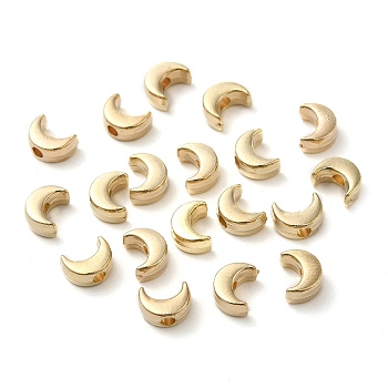 CCB Plastic Beads, Moon, Golden, 7x5x3mm, Hole: 1.8mm