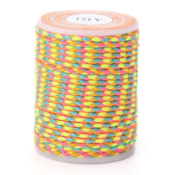 4-Ply Polycotton Cord, Handmade Macrame Cotton Rope, for String Wall Hangings Plant Hanger, DIY Craft String Knitting, Yellow, 1.5mm, about 4.3 yards(4m)/roll