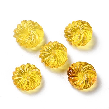 Natural Baltic Amber Pendants, Flower Charms, 16x7mm, Hole: 1.5mm