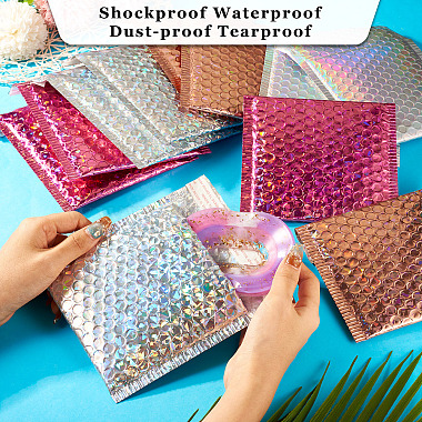 20Pcs 4 Colors Double-faced Laser Bubble Packaging Bags(AJEW-TA0001-87)-7