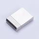 304 Stainless Steel Magnetic Clasps with Glue-in Ends(STAS-G163-26P)-3