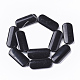 Natural Black Stone Beads Strands(G-S364-025)-2