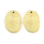 PVD Vacuum Plating 304 Stainless Steel Pendants, Oval Charms, Real 18K Gold Plated, 17.5x12.5x1.9mm, Hole: 1.2mm(STAS-L278-048G)