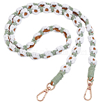 1Pc Cotton Rope Shoulder  Purse Straps, with Metal Clasp, Saddle Brown, 123cm(AJEW-BBC0002-35A)