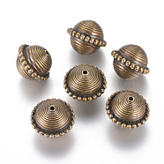 CCB Plastic Beads, Rondelle, Antique Bronze, 22.5x19mm, Hole: 2mm(CCB-F006-63AB)