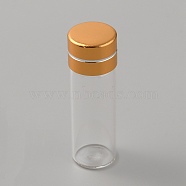 Clear Glass Bead Containers, Refillable Bottle, Goldenrod, 3.6x1.5cm, Capacity: 3ml(0.10fl. oz)(DIY-WH0430-388A)