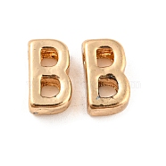 Golden Plated Alloy Beads, Initial Letter, Letter.B, 10x3mm, Hole: 1.8mm(PALLOY-CJC0001-64KCG-B)