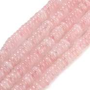 Natural Rose Quartz Beads Strands, Rondelle, 6~6.5x2~2.5mm, Hole: 1.2mm, about 174pcs/strand, 15.35''(39cm)(G-Q159-B21-01)