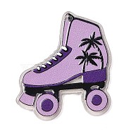 Double-Sided Printed Acrylic Pendants, Ski Boot, 39.5x36x2.5mm, Hole: 2mm(MACR-R005-02E)