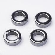Non-magnetic Synthetic Hematite Beads, Ring/Circle, 12.5x4mm, Hole: 7.5mm(G-F396-47)