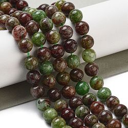 Natural Green Opal Beads Strands, Round, 8~8.5mm, Hole: 1mm, about 46pcs/strand, 14.76''(37.5cm)(G-H045-A03-8MM)