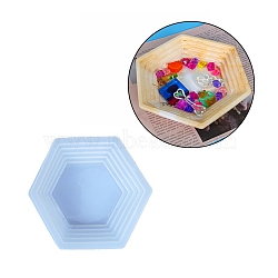 Food Grade Silicone Tray Molds, Resin Casting Molds, for UV Resin, Epoxy Resin Craft Making, Hexagon, 165x145x30mm(SIMO-PW0002-22A)