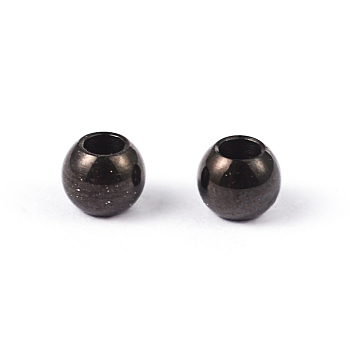 Rondelle 304 Stainless Steel Spacer Beads, Electrophoresis Black, 3mm, Hole: 1.2mm