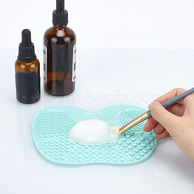 Gorgecraft Silicone Makeup Brush Organizer & Silicone Makeup Cleaning Brush Mat(AJEW-GF0002-67B)-6