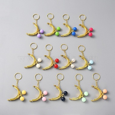 Mixed Color Moon Iron Keychain