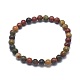 Bracelets extensibles en jaspe polychrome naturel/pierre de picasso/perles de jaspe de picasso(BJEW-K212-B-001)-1