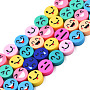 Mixed Color Flat Round Polymer Clay Beads(X-CLAY-N008-065-B)