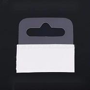 Transparent PVC Self Adhesive Hang Tabs, Euro Slot Hole Foldable Tabs, Display Tabs for Store Retail Display, Clear, 42x45x0.3mm(CDIS-L006-01)