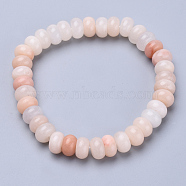 Natural Pink Aventurine Beaded Stretch Bracelets, Abacus, 2-1/4 inch~2-1/4 inch(56~58mm)(BJEW-S127-14)
