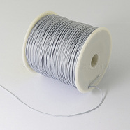 Braided Nylon Thread, Chinese Knotting Cord Beading Cord for Beading Jewelry Making, Light Grey, 0.5mm, about 150yards/roll(NWIR-R006-0.5mm-484)