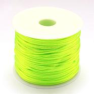 Nylon Thread, Rattail Satin Cord, Lime, 1.0mm, about 76.55 yards(70m)/roll(NWIR-R025-1.0mm-F231)