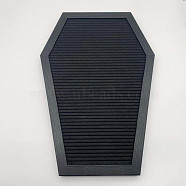 Felt Letter Boards, Changeable Message Boards, Halloween Coffin Shape, Black, 403x283x18.5mm(DJEW-PW0020-02)