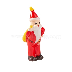 Christmas Resin Santa Claus Ornament, Micro Landscape Decorations, Red, 16x16x40mm(CRES-D007-01A)