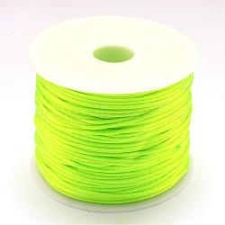 Nylon Thread, Rattail Satin Cord, Lime, 1.0mm, about 76.55 yards(70m)/roll(NWIR-R025-1.0mm-F231)