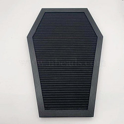 Felt Letter Boards, Changeable Message Boards, Halloween Coffin Shape, Black, 403x283x18.5mm(DJEW-PW0020-02)