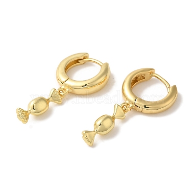 Rack Plating Brass Hoop Earrings(EJEW-B062-45G)-2