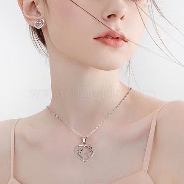 kissitty 6 conjuntos 6 conjunto de joyas con forma de corazón para el día de San Valentín(SJEW-KS0001-01)-6