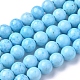 Assembled Synthetic Hemimorphite and Larimar Beads Strands(G-D0006-C01-8mm)-1