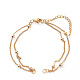 Multi-strand Brass Curb Chain Bracelet Makings(X-AJEW-JB00981)-1