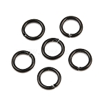 304 Stainless Steel Open Jump Rings, Ion Plating(IP), Black, 4x0.6mm, Inner Diameter: 3mm, 22 Gauge(SA-CBAF81C-01B-EB)