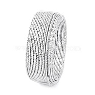 Textured Aluminum Wire, Metallic Thread for Jewelry Making, Round, Silver, 2mm, 12 Gauge, about 65.62 Feet(20m)/Roll(AW-NH0001-01A-01)