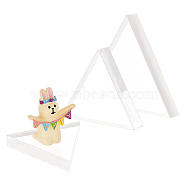 Acrylic Craft Boards, Triangle, 40~70x40~70x12mm, 3pcs/set, 1 set/box(DIY-FG0003-99C)