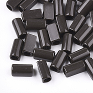 Opaque Acrylic Beads, Large Hole Beads, Cuboid, Coconut Brown, 11x6x5mm, Hole: 4mm, about 2400pcs/480g(SACR-T344-01A)