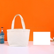 Cotton Cloth Blank Canvas Bag, Horizontal Tote Bag for DIY Craft, Snow, 20x30x1cm(SENE-PW0012-02C-01)