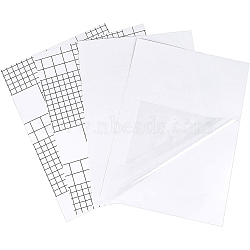 PET Plastic Copier Transparency Film, Rectangle, White, 214x300x0.2mm(DIY-WH319-09)